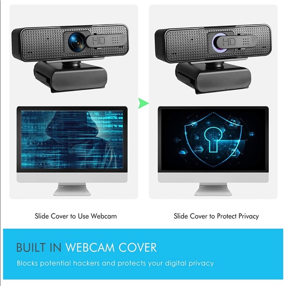 Webcam 1080P with Privacy Cover - Picture 3 of 15